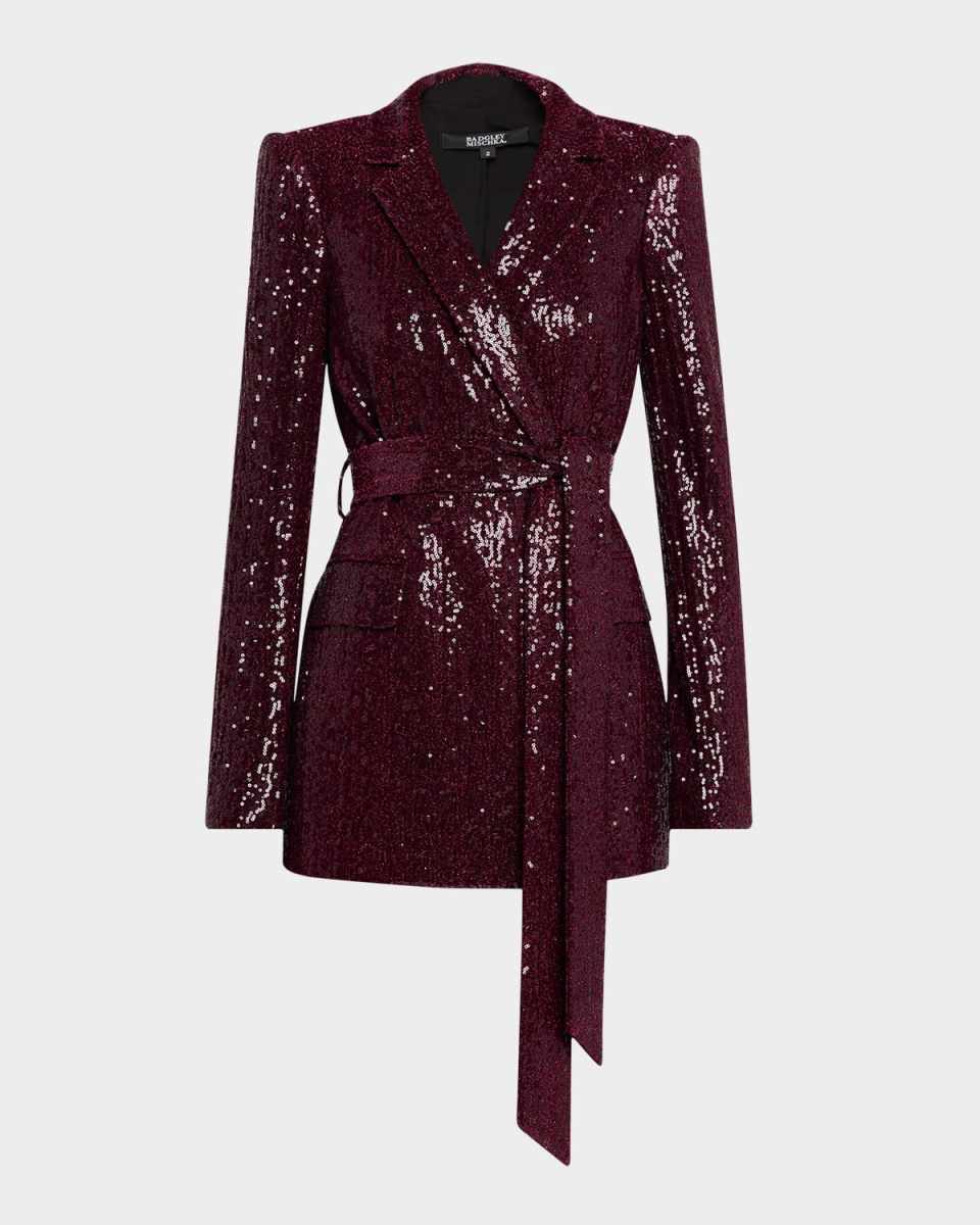 Double-Breasted Sequin Jacket